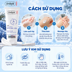 Cách sử dụng Kem dưỡng da tay Ziaja Med Ure 10% giảm khô nứt, kích ứng & làm mềm da tay