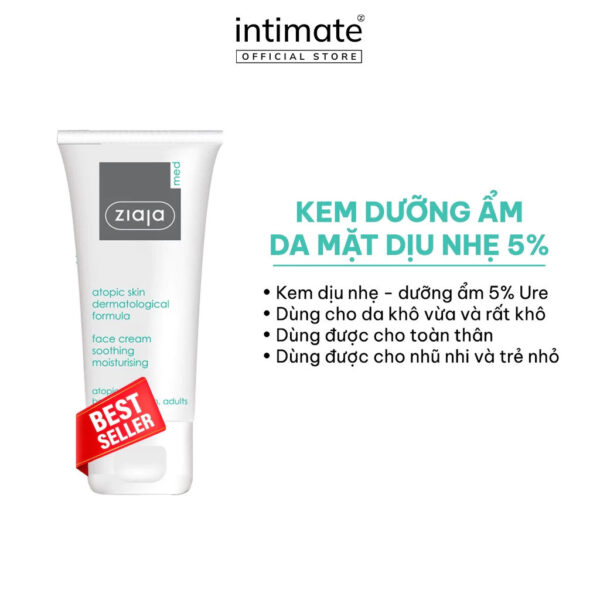 Ziaja Med Atopic Skin 5% Ure – Kem dưỡng ẩm làm dịu & phục hồi da cơ địa | eustore.com.vn