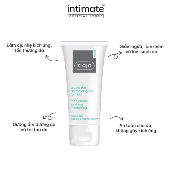 Ziaja Med Atopic Skin 5% Ure – Kem dưỡng ẩm làm dịu & phục hồi da cơ địa | eustore.com.vn