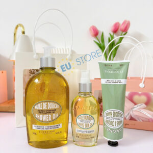 Bộ dưỡng thể hạnh nhân L’Occitane Almond cao cấp - Làm sạch, dưỡng ẩm & làm săn chắc da | eustore.com.vn