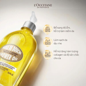 Công dụng của Dầu tắm hạnh nhân L’Occitane Almond Shower Oil | eustore.com.vn