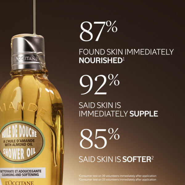 Dầu tắm hạnh nhân L’Occitane Almond Shower Oil – dưỡng ẩm mềm mịn, hương thơm sang trọng | eustore.com.vn