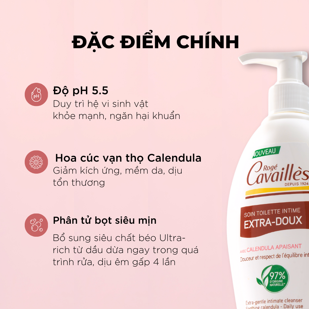Dung dịch vệ sinh Cavaillès L’intime Extra-Doux - Dịu nhẹ 4X cho vùng kín nhạy cảm Dung dịch vệ sinh Cavaillès L’intime Extra-Doux - Dịu nhẹ 4X cho vùng kín nhạy cảm