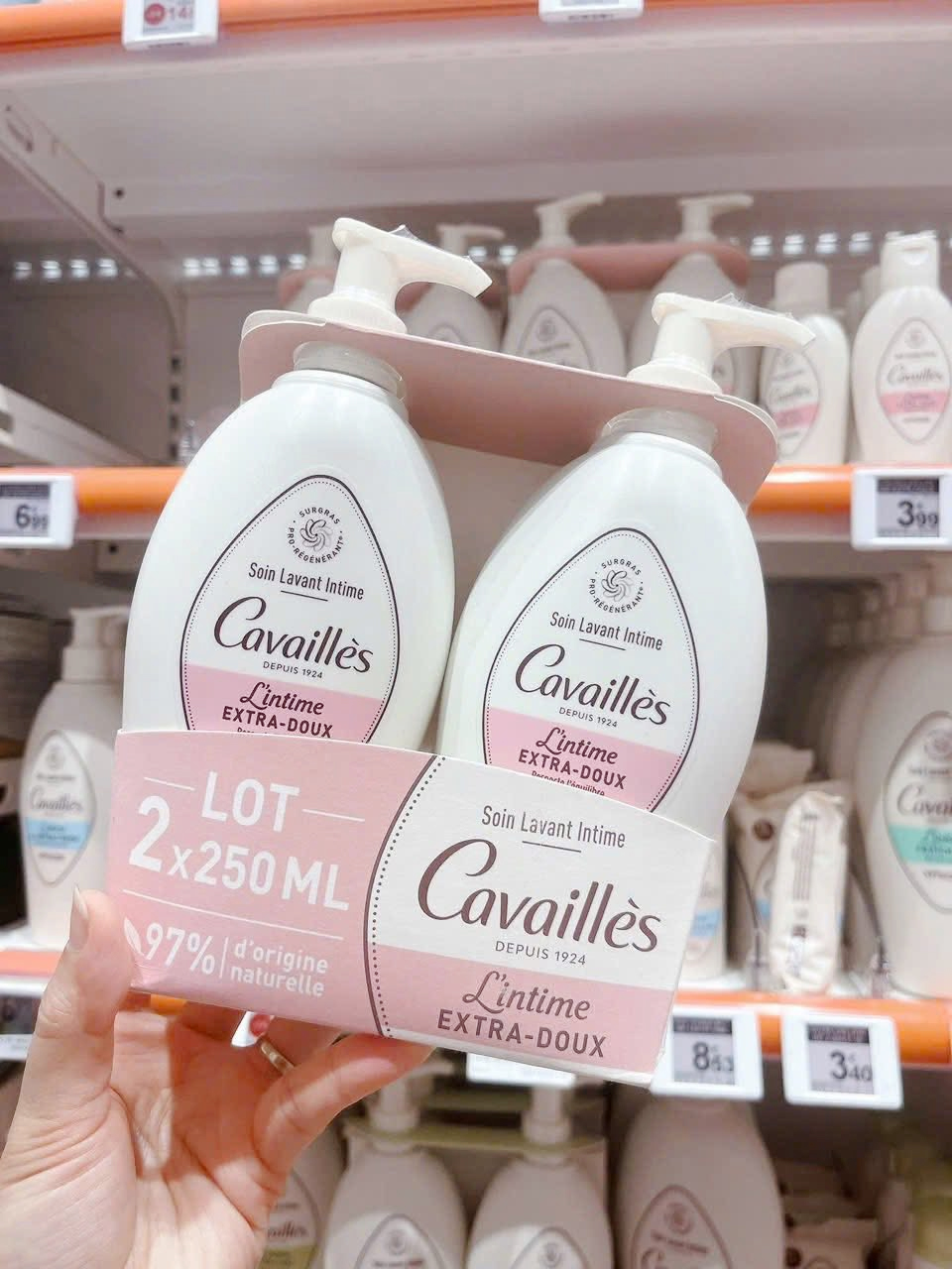 Dung dịch vệ sinh Cavaillès L’intime Extra-Doux - Dịu nhẹ 4X cho vùng kín nhạy cảm