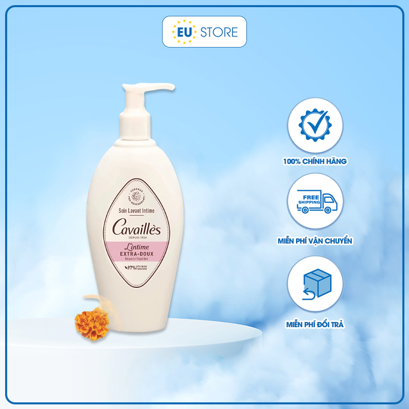 Dung dịch vệ sinh Cavaillès L’intime Extra-Doux - Dịu nhẹ 4X cho vùng kín nhạy cảm