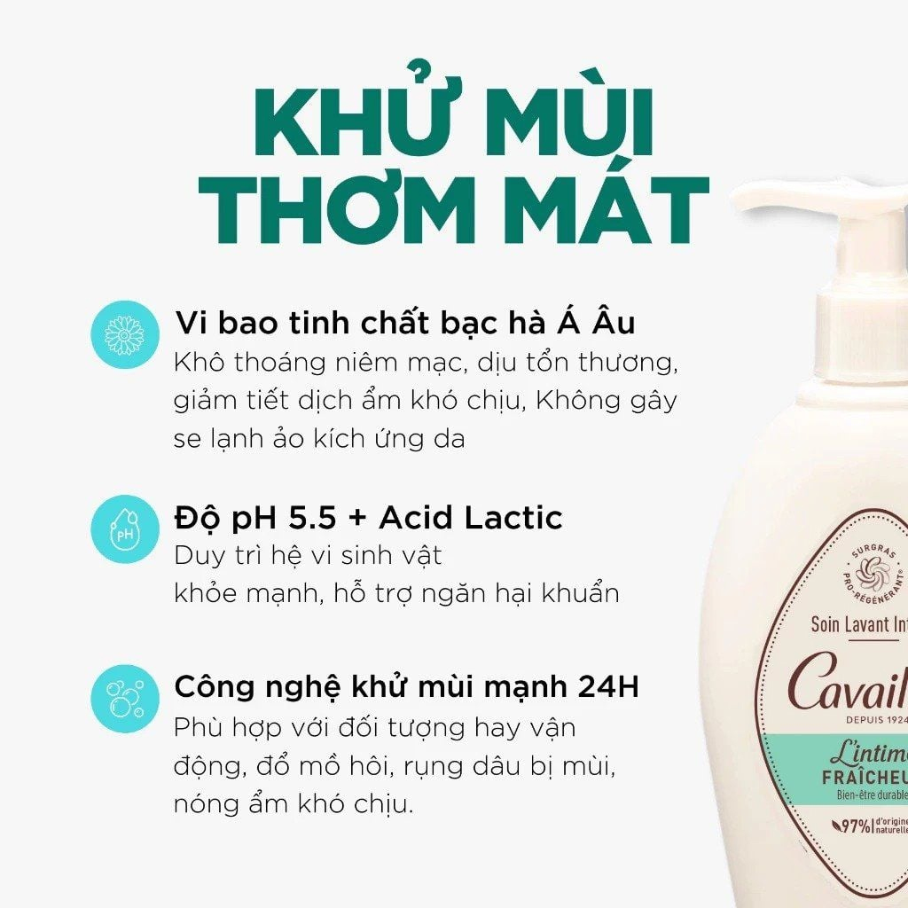 Dung dịch vệ sinh phụ nữ Cavaillès L’Intime Fraîcheur – Khử mùi, thơm mát, sạch thoáng Dung dịch vệ sinh phụ nữ Cavaillès L’Intime Fraîcheur – Khử mùi, thơm mát, sạch thoáng