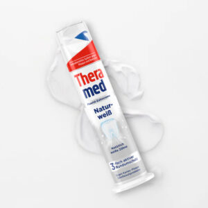 Kem đánh răng Theramed atur-Weiß màu trắng – hỗ trợ làm trắng răng tự nhiên