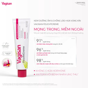 Vagisan Moisturizing Cream – Kem dưỡng ẩm vùng kín không hormone, Giảm khô rát, Hỗ trợ quan hệ