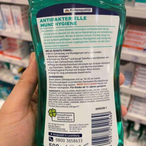 Nước Súc Miệng Kháng Khuẩn Dontodent Anti-Bakterielle 500ml