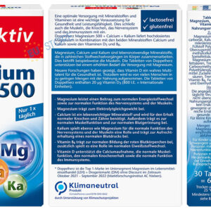 Viên uống Doppelherz Aktiv Magnesium 500 + Calcium + Kalium 30 viên