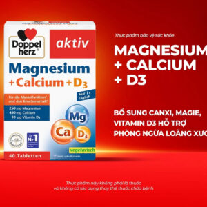 Viên uống Doppelherz Aktiv Magnesium + Calcium + D3 hộp 40 Viên