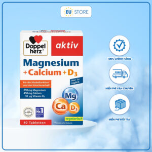 Viên uống Doppelherz Aktiv Magnesium + Calcium + D3 hộp 40 Viên