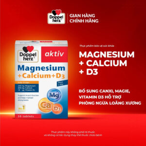 Viên uống Doppelherz Aktiv Magnesium + Calcium + D3 hộp 40 Viên