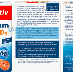 Viên uống Doppelherz Aktiv Magnesium + Calcium + D3 hộp 40 Viên