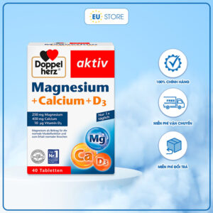 Viên uống Doppelherz Aktiv Magnesium + Calcium + D3 hộp 40 Viên