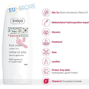 Kem dưỡng gót chân nứt nẻ Ziaja Foot Cream Cracked Skin 60ml