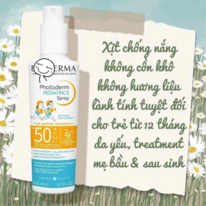 Xịt & Kem chống nắng Bioderma cho bé từ 1 tuổi cho cả mặt và body
