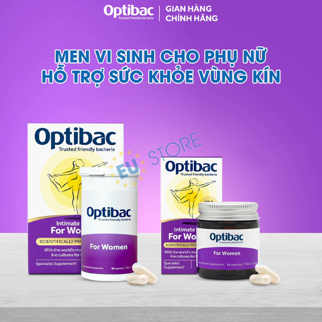 Men vi sinh Optibac For Women tím hỗ trợ cân bằng hệ vi sinh vùng kín Men vi sinh Optibac For Women tím hỗ trợ cân bằng hệ vi sinh vùng kín
