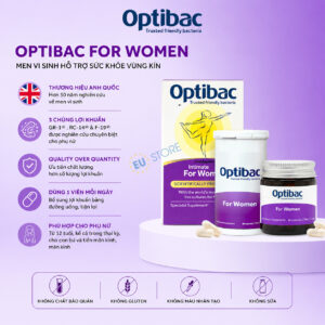 Men vi sinh vùng kín Optibac For Women tím hộp 30 viên & 90 viên