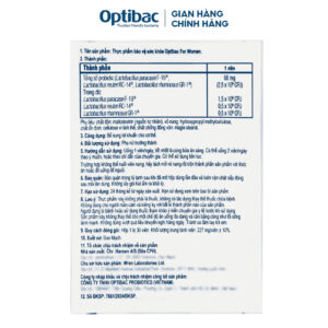 Men vi sinh Optibac For Women tím hỗ trợ cân bằng hệ vi sinh vùng kín