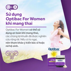 Men vi sinh Optibac For Women tím hỗ trợ cân bằng hệ vi sinh vùng kín