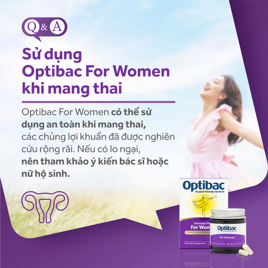 Men vi sinh Optibac For Women tím hỗ trợ cân bằng hệ vi sinh vùng kín Men vi sinh Optibac For Women tím hỗ trợ cân bằng hệ vi sinh vùng kín