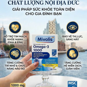 Viên uống dầu cá Mivolis Omega-3 1000 Đức hộp 60 viên