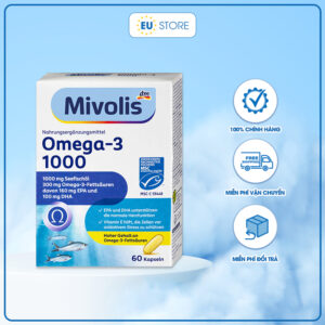 Viên uống dầu cá Mivolis Omega-3 1000 Đức hộp 60 viên