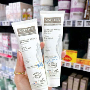 Tẩy tế bào chết da mặt Cattier Paris 100ml đất sét trắng hữu cơ