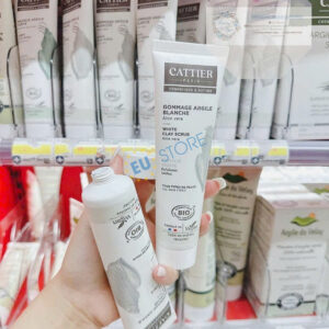 Tẩy tế bào chết da mặt Cattier Paris 100ml đất sét trắng hữu cơ