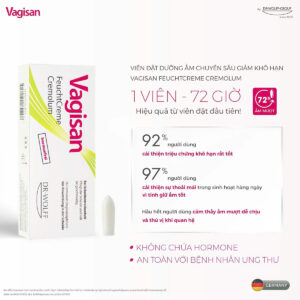 Vagisan FeuchtCreme Cremolum – Viên đặt dưỡng ẩm, giảm khô rát vùng kín