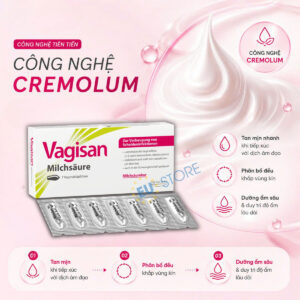 Vagisan FeuchtCreme Cremolum – Viên đặt dưỡng ẩm, giảm khô rát vùng kín