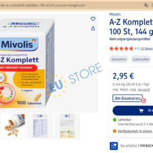 Vitamin tổng hợp A-Z Komplett Depot cho người từ 18-50 tuổi