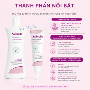 Combo Saforelle chăm sóc vùng kín toàn diện: Làm sạch, Dưỡng ẩm & Làm dịu