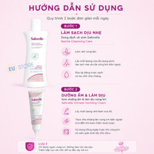 Combo Saforelle chăm sóc vùng kín toàn diện: Làm sạch, Dưỡng ẩm & Làm dịu
