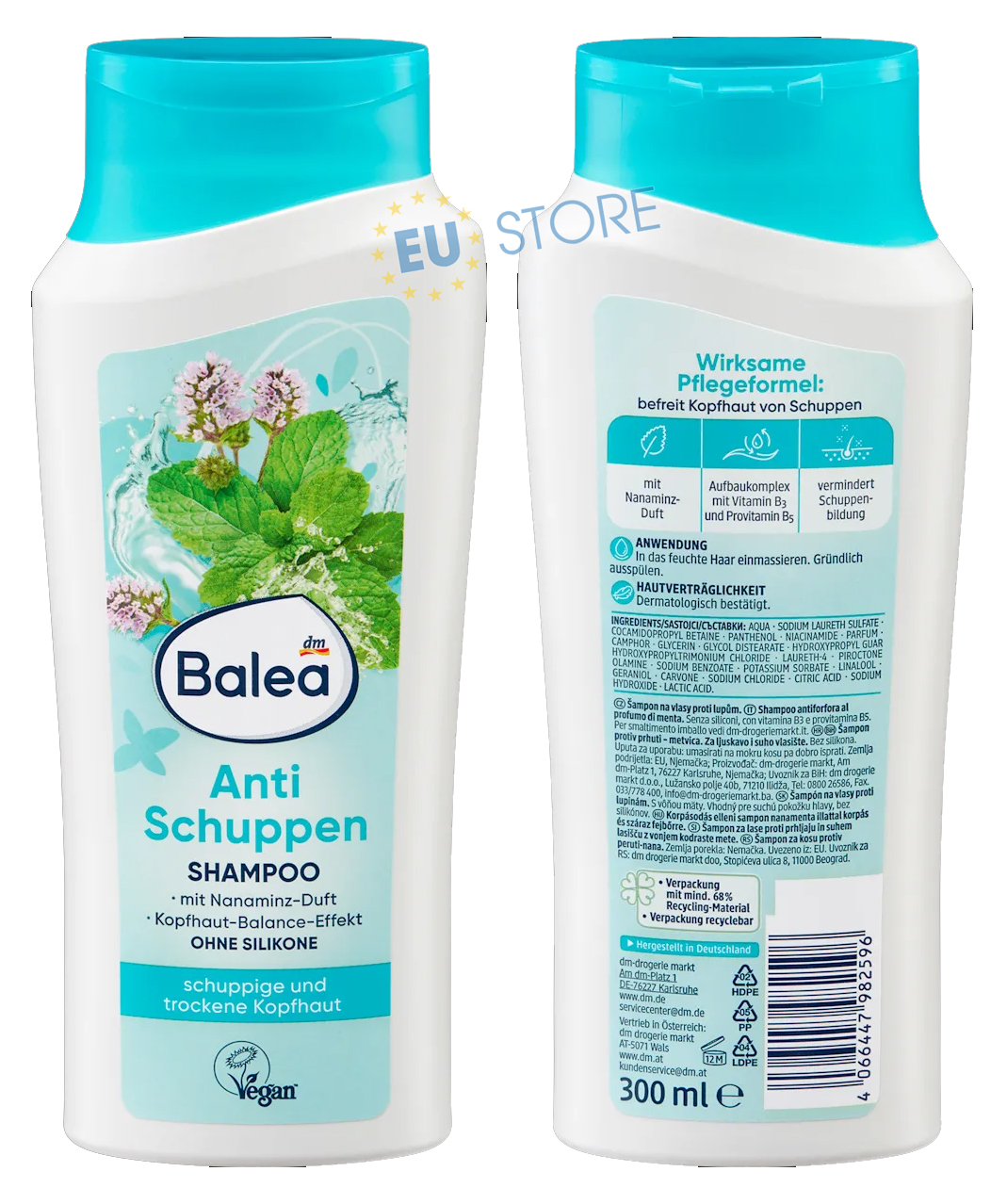 Dầu gội giảm gàu Balea Anti-Schuppen Shampoo 300ml Đức cho da đầu khô