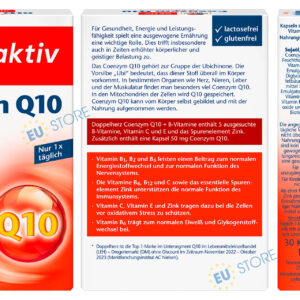 Viên uống Coenzym Q10 + B-Vitamine Doppelherz Aktiv 30 Viên