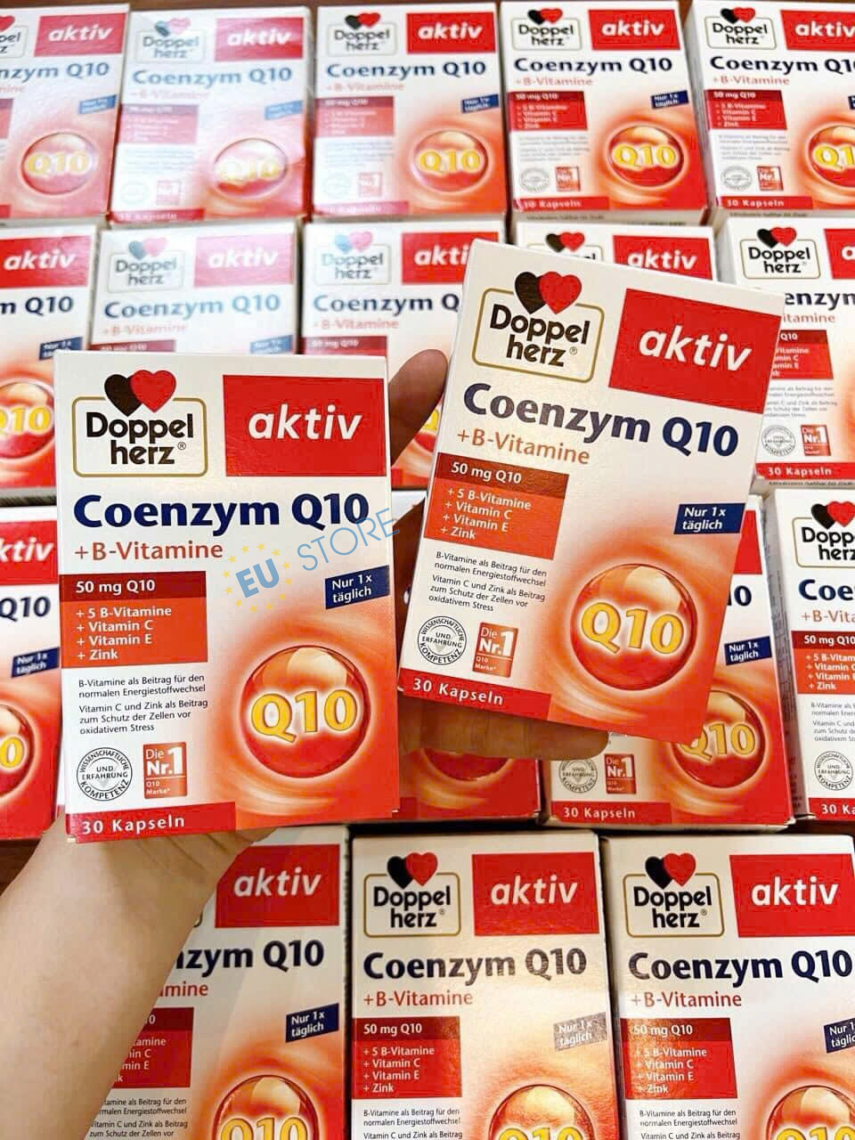 Viên uống Coenzym Q10 + B-Vitamine Doppelherz Aktiv 30 Viên Viên uống Coenzym Q10 + B-Vitamine Doppelherz Aktiv 30 Viên