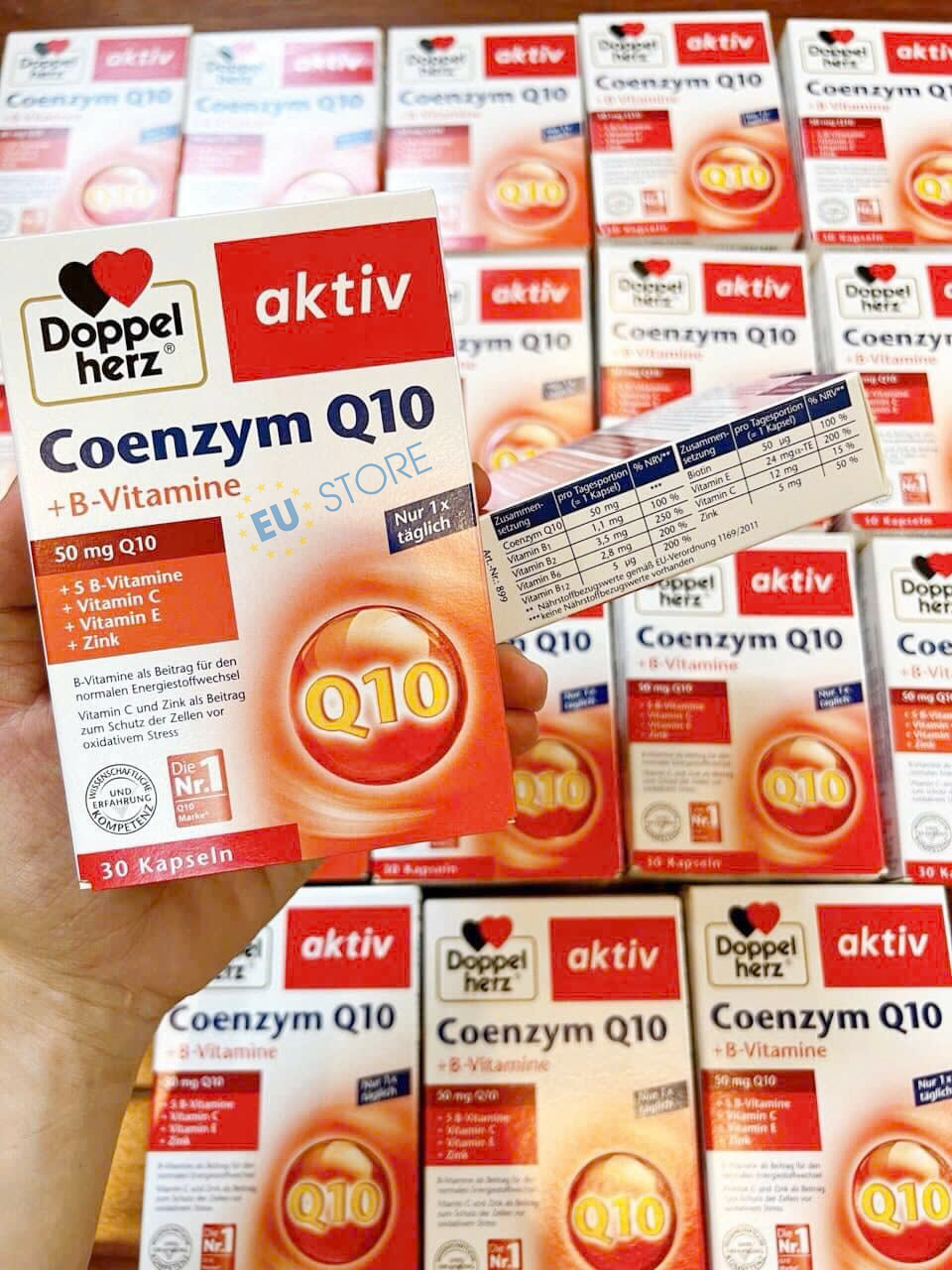 Viên uống Coenzym Q10 + B-Vitamine Doppelherz Aktiv 30 Viên Viên uống Coenzym Q10 + B-Vitamine Doppelherz Aktiv 30 Viên