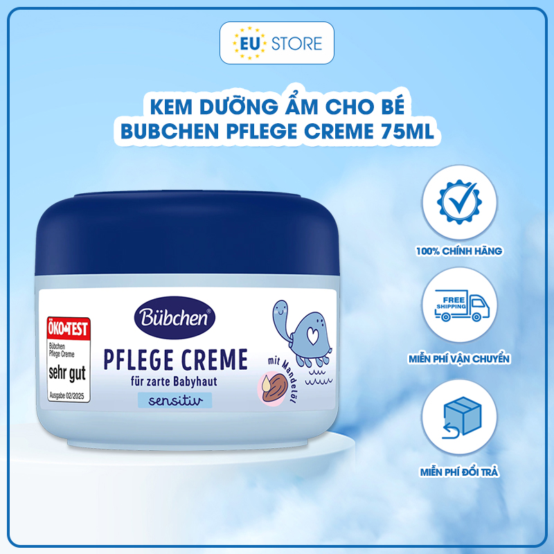 Kem dưỡng ẩm Bübchen Pflege Creme Sensitiv 75ml cho bé từ sơ sinh
