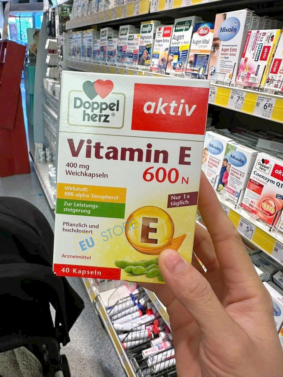 Viên uống Doppelherz aktiv Vitamin E 600N hộp 40 viên