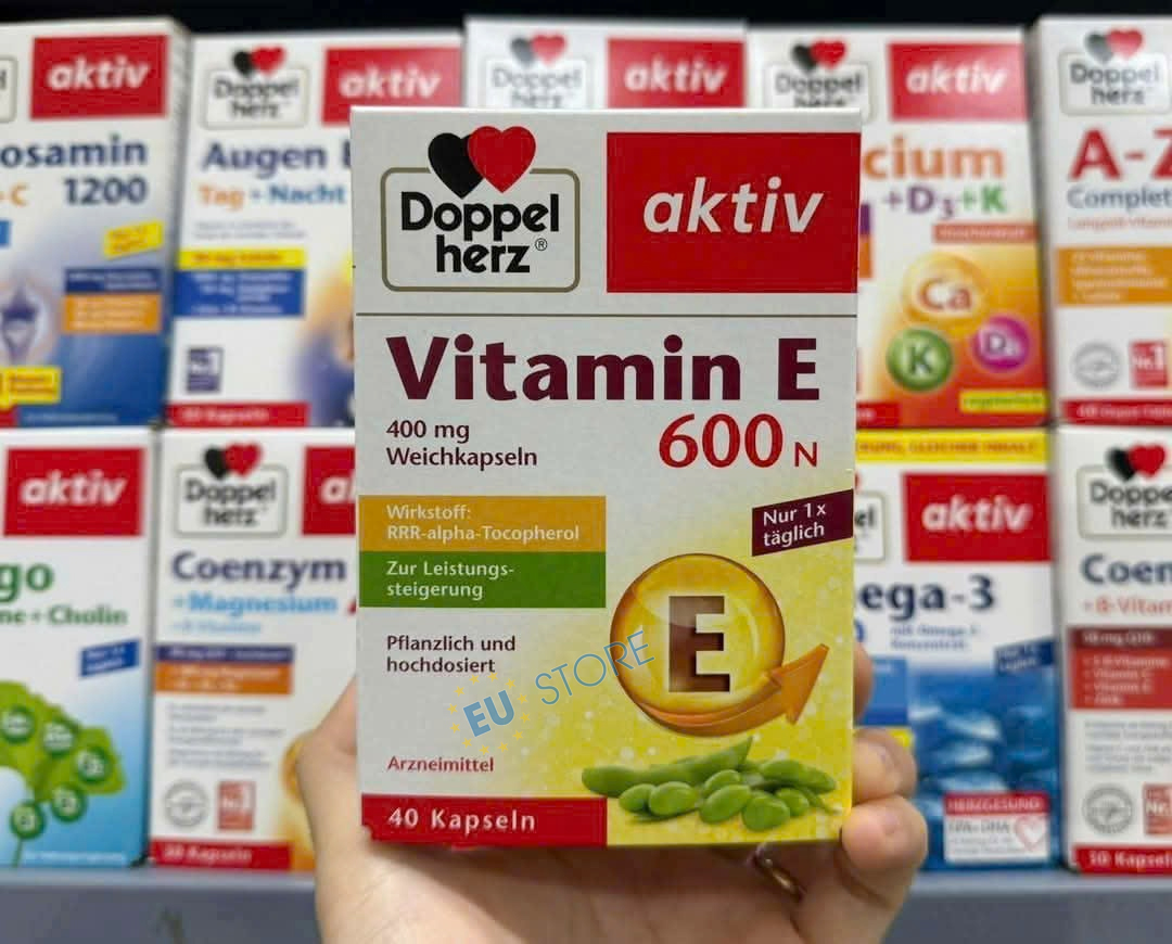 Viên uống Doppelherz aktiv Vitamin E 600N hộp 40 viên