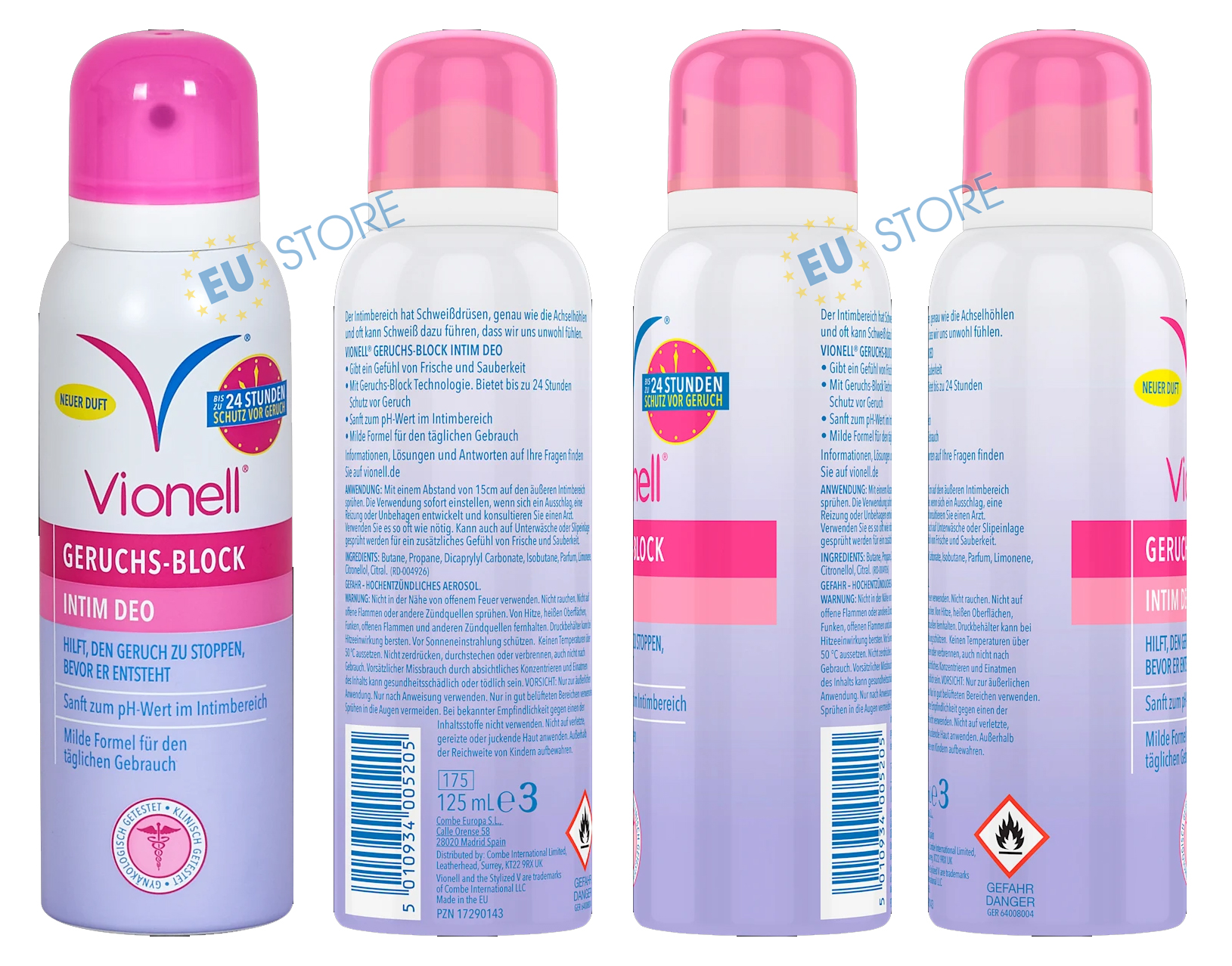 Xịt khử mùi vùng kín nữ Vionell Geruchs-Block Intim Deo Spray 125ml Xịt khử mùi vùng kín nữ Vionell Geruchs-Block Intim Deo Spray 125ml