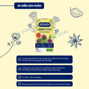 Viên uống Zirkulin Leber Vital Đức – Hỗ trợ chức năng gan & Chuyển hóa chất béo
