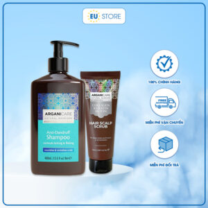 Combo Arganicare Chăm sóc da đầu dầu & Hỗ trợ giảm gàu