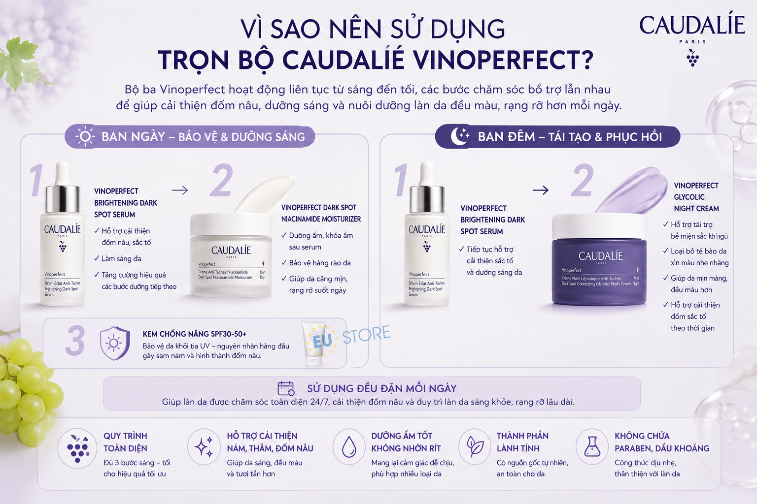 Combo Caudalie Vinoperfect Routine – Dưỡng Sáng Da, Mờ Đốm Nâu Combo Caudalie Vinoperfect Routine – Dưỡng Sáng Da, Mờ Đốm Nâu