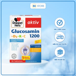 Viên uống Doppelherz aktiv Glucosamin 1200 + D3 + K + C 30 viên hỗ trợ xương khớp