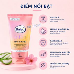 Gel cạo lông vùng kín Balea Intim Rasiergel 150ml dịu nhẹ cho da nhạy cảm