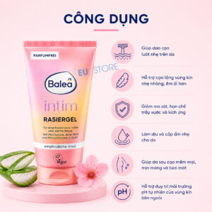 Gel cạo lông vùng kín Balea Intim Rasiergel 150ml dịu nhẹ cho da nhạy cảm