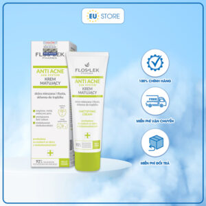 Kem dưỡng kiềm dầu, hỗ trợ giảm mụn Floslek ANTI ACNE 24h System 50ml
